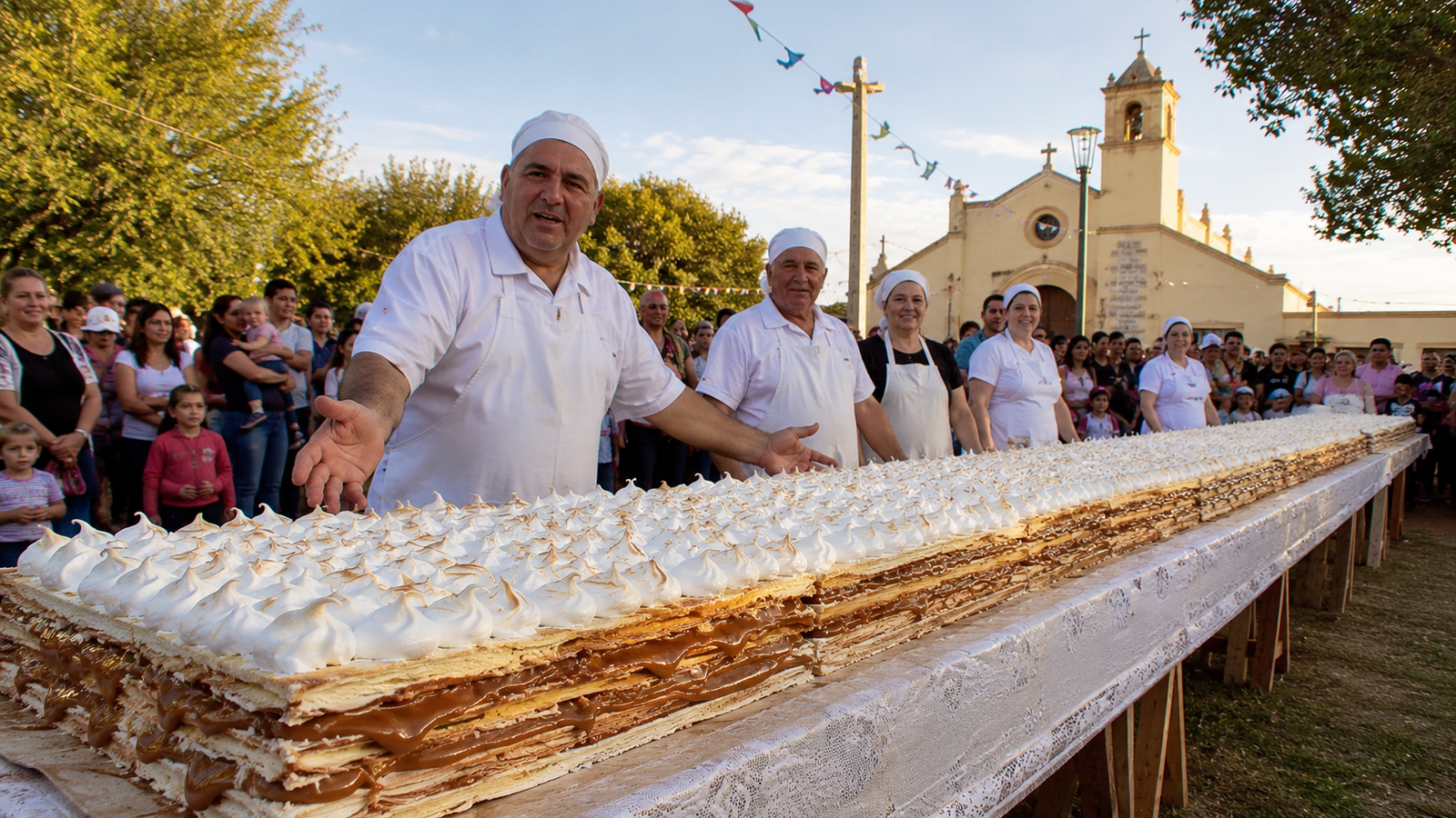 Villa Ruiz celebra sus Fiestas Patronales con un rogel gigante