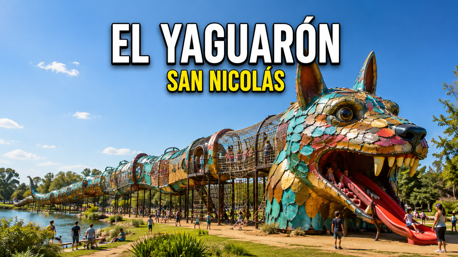 El Yaguarón de San Nicolás: un parque de juegos inspirado en una leyenda