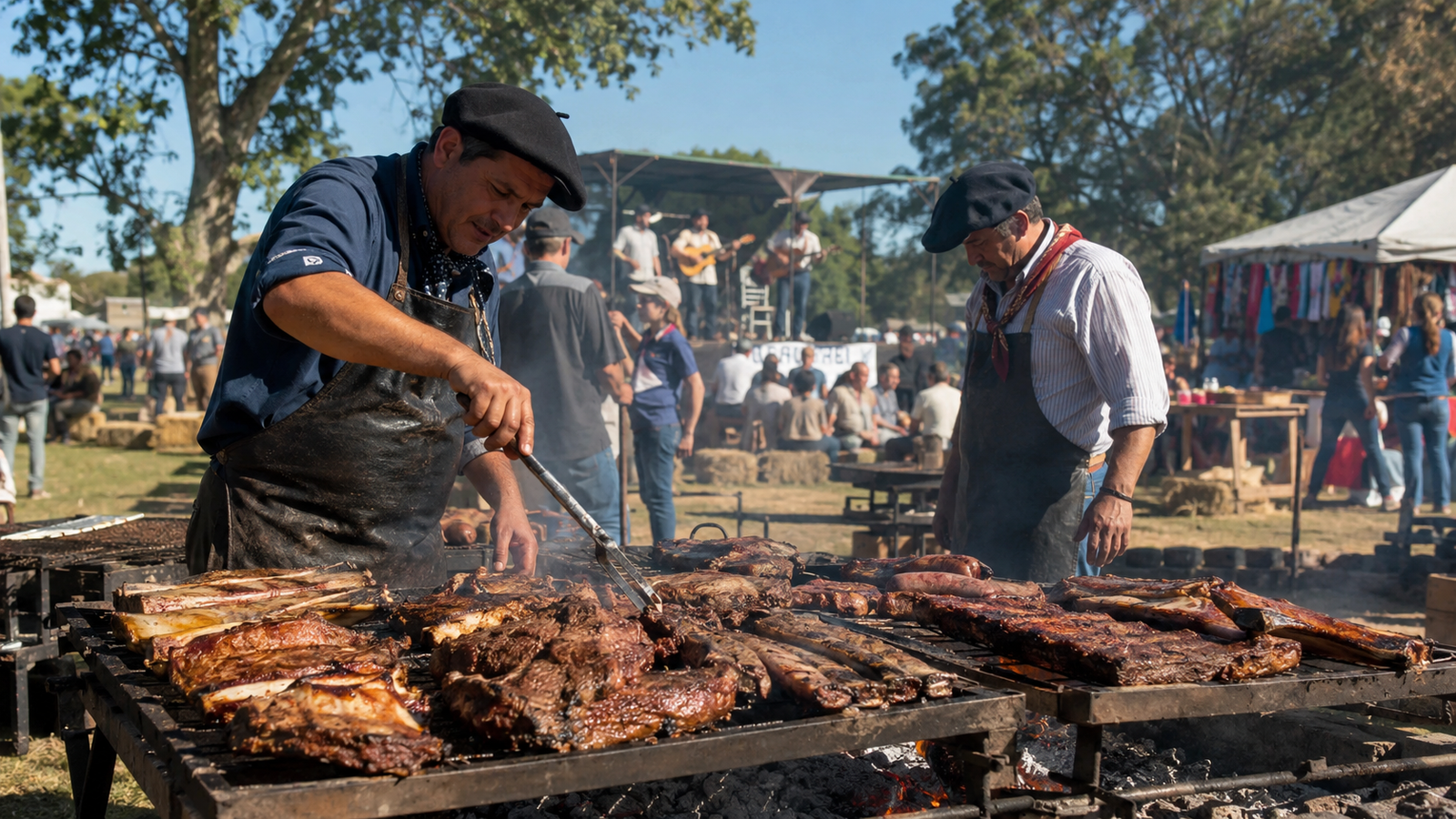 Moquehuá celebra la 5.ª Fiesta del Asado Criollo con música, desfile y concurso de asadores
